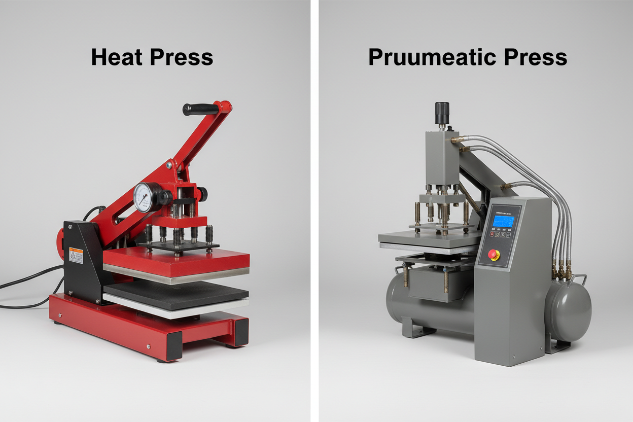 Amazon Heat Press vs. Pneumatic: What Do You Need for Pro School Spirit Wear?